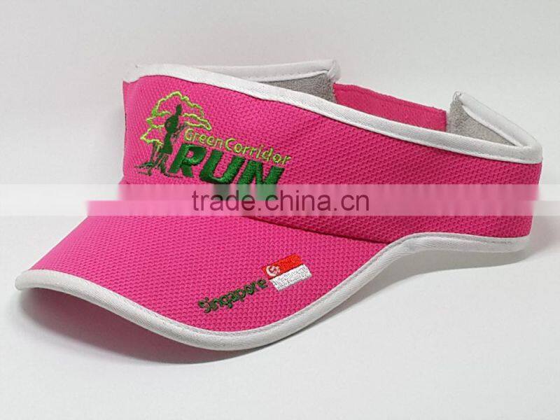 100% polyester sports visors for women