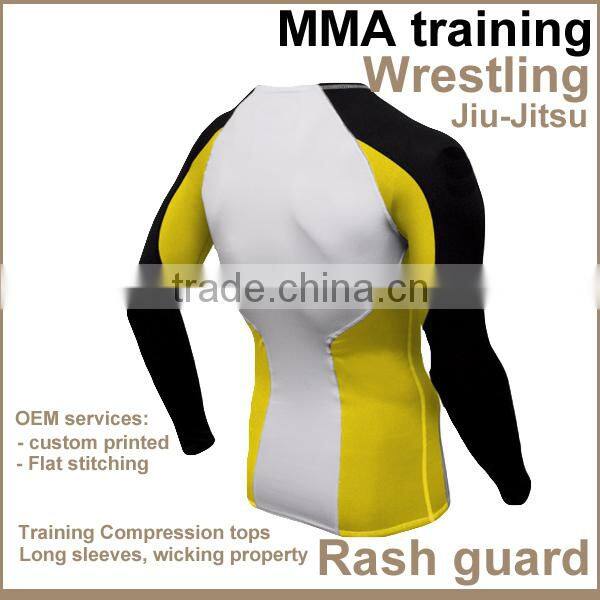compression shirts long sleeve Sublimated printing Custom Rash Guard