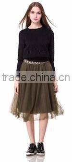 Domin fashion 2017 printing latest skirt design pictures