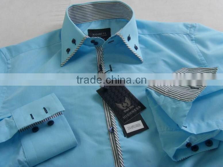 New designer 2014 fit casual slim shirt fashion designs man shirts