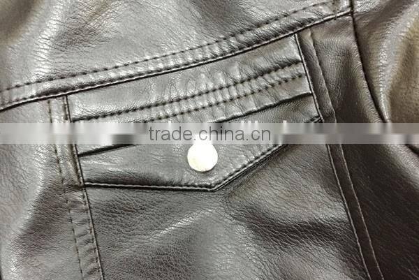 Mens black PU jacket stock