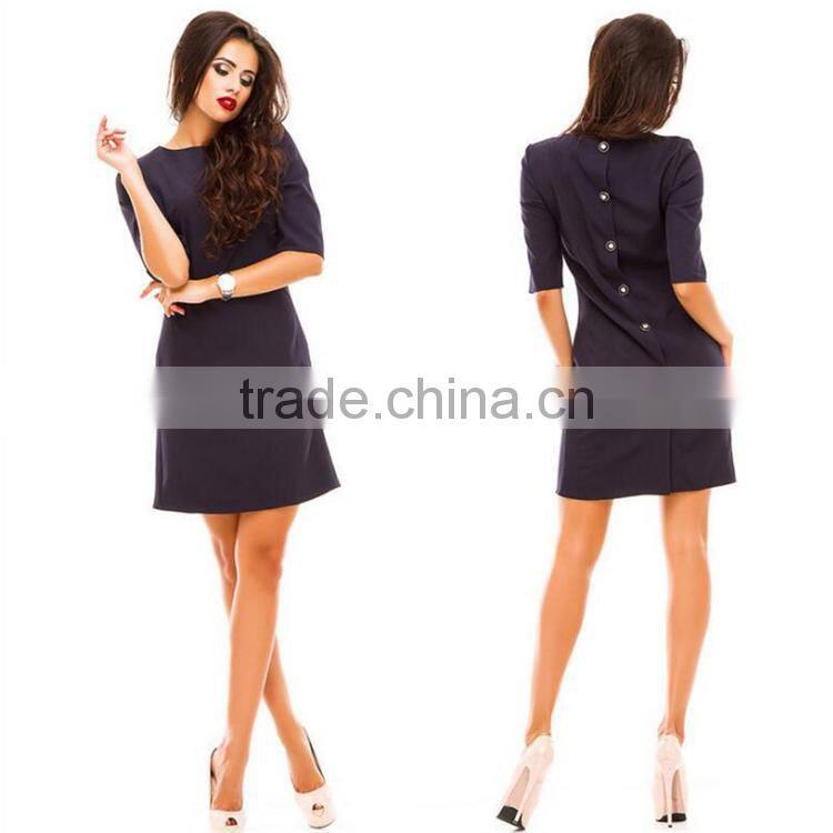 2017 Lady clothes dress western ladies fashion casual dress