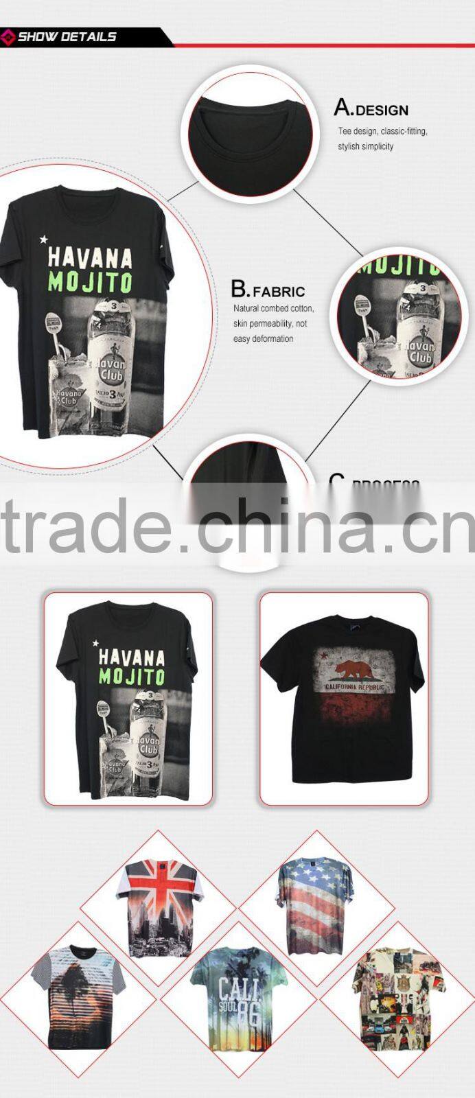 High quality men's short sleeve Rock t shirts