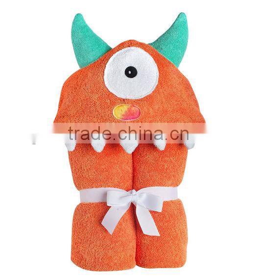 Custom animal design baby hooded towel poncho