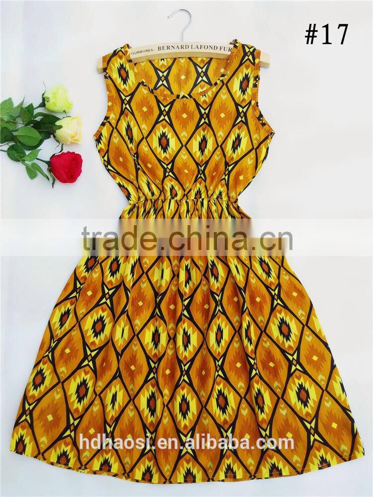 china factory wholesale price washable custom bohemian printed chiffon dress women printed fabric for dress