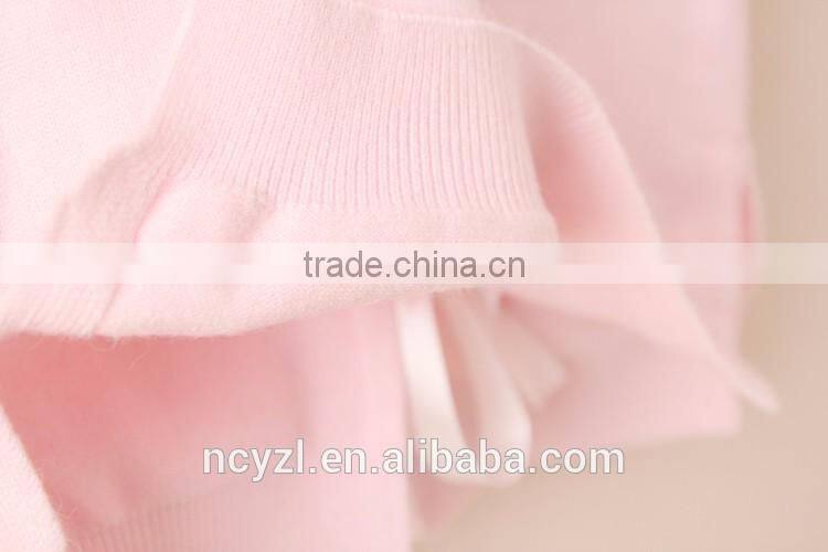 2016 latest cute baby girls sleeveless soft wool sweater design baby clothes