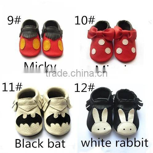 soft sole bat design moccasins baby shoes