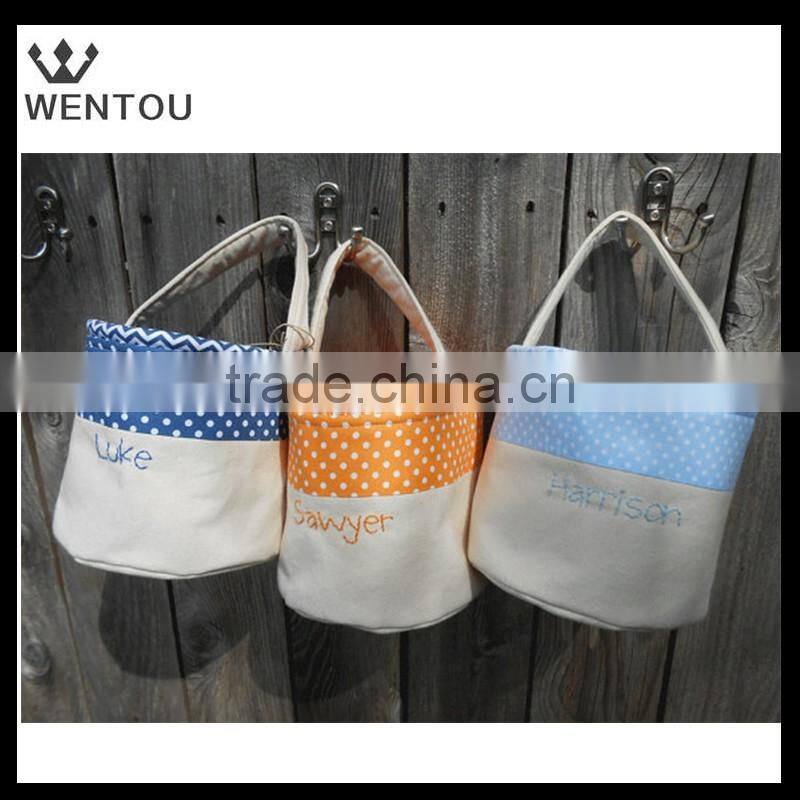 Wholesale Monogrammed Canvas Easter Bucket