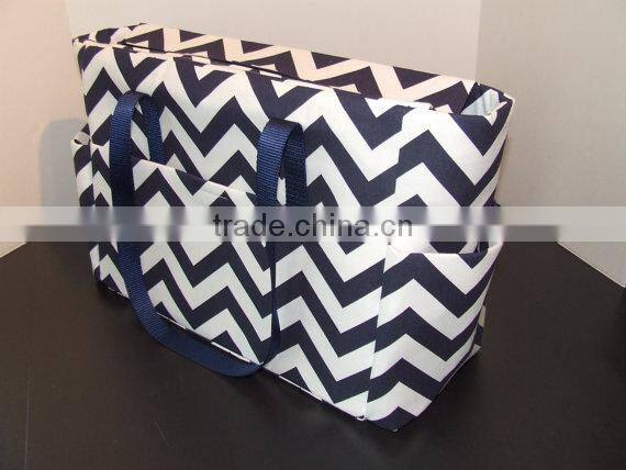 Fashion Monogrammed Big Stripe Tote Bag