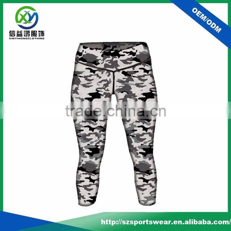 High quality sublimated cropped trouser women custom sport legging
