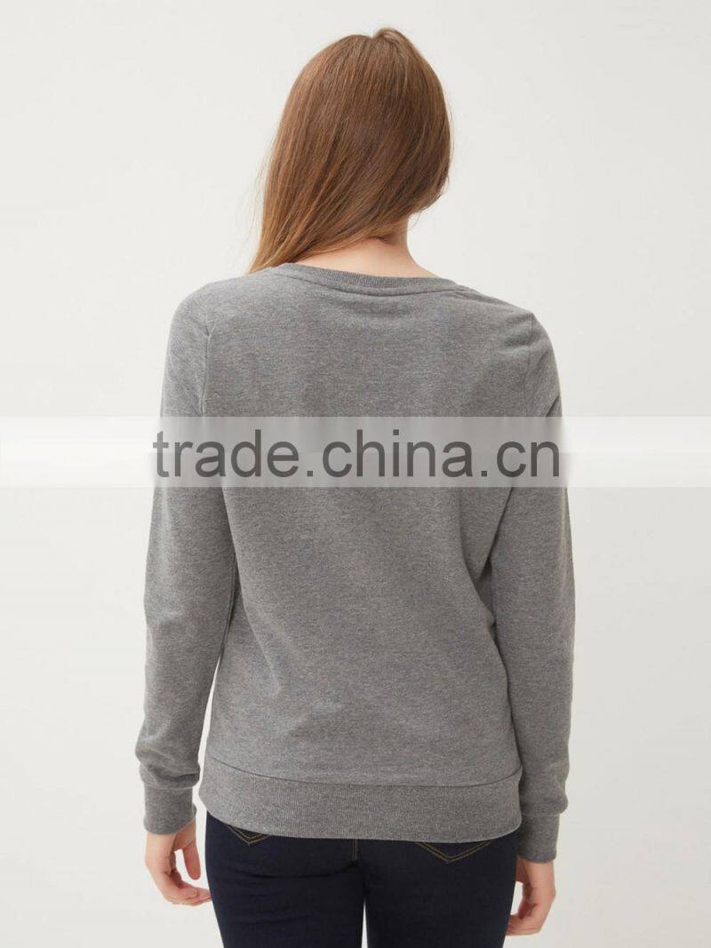 2016 Fashion Black Sweatshirt Long Sleeve cheap wholesale custom crewneck sweatshirts