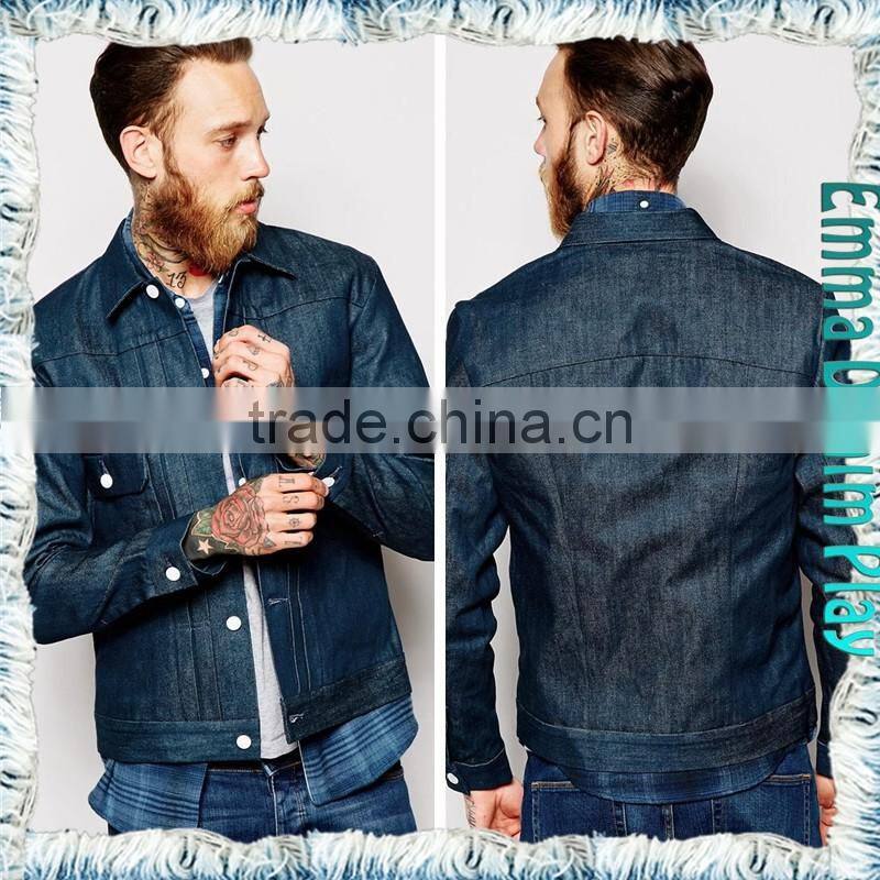 Mens New Design 2016 Spring Indigo Waxed Jean Chic Jackets Coats