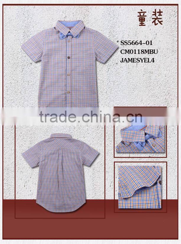 designer custom short sleeve kids shirt boys shirt