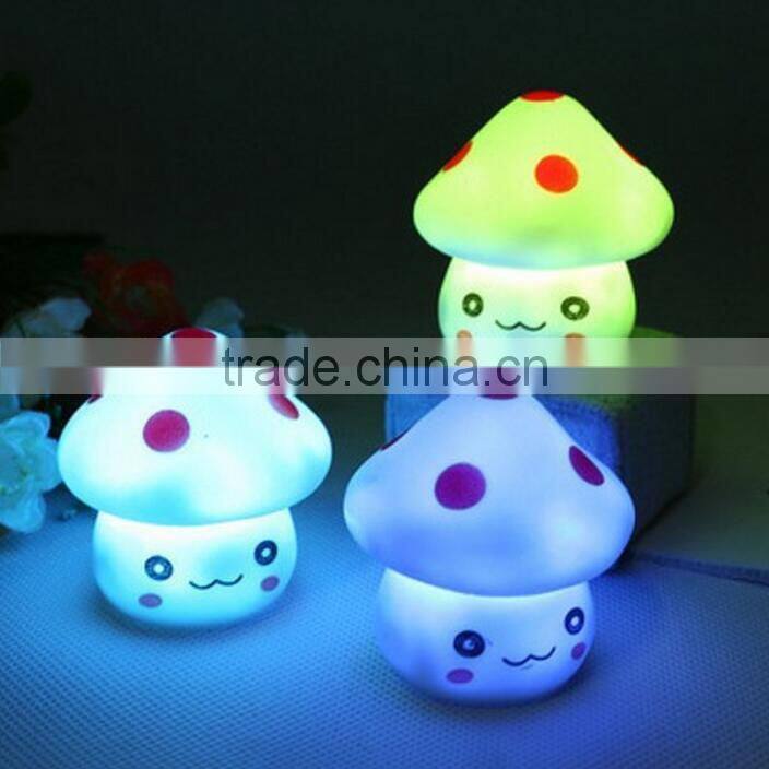 Lovely baby sleeping safe night lamp LED small colorful mushroom light lamps for kids