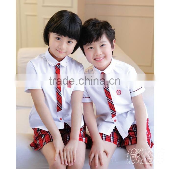 OEM woven cotton and tc fabric beautiful school uniforms