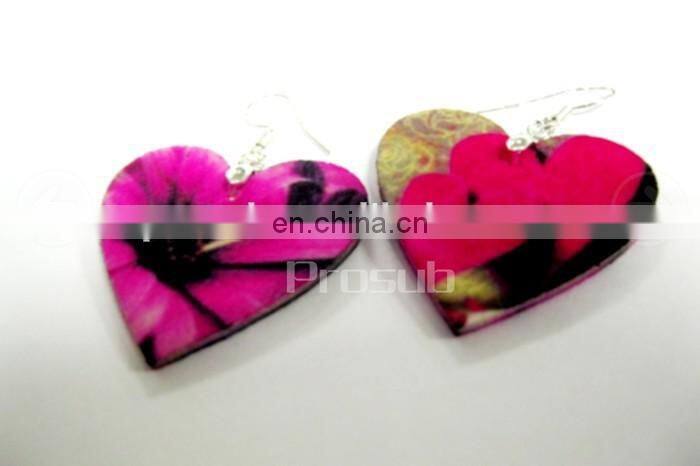DIY sublimation heat transfer French fiber earrings