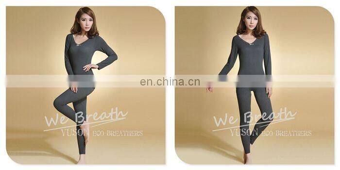 Ladies' seamless bamboo fiber close fitted underwear small knitting dots