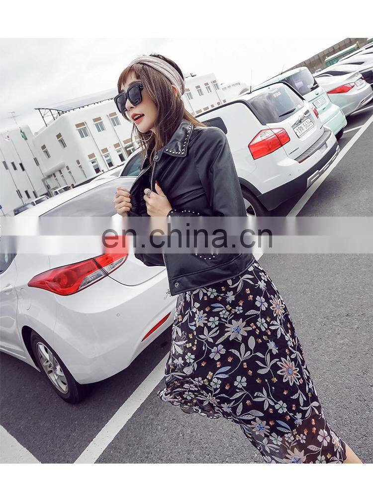 Top Quality Women Spring Real Leather Sheepskin Coat