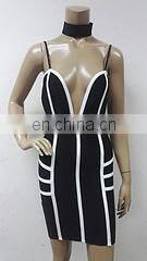 Amigo 2017 new style mini strap backless bandage dress sexy low cut evening dresses for women party wear