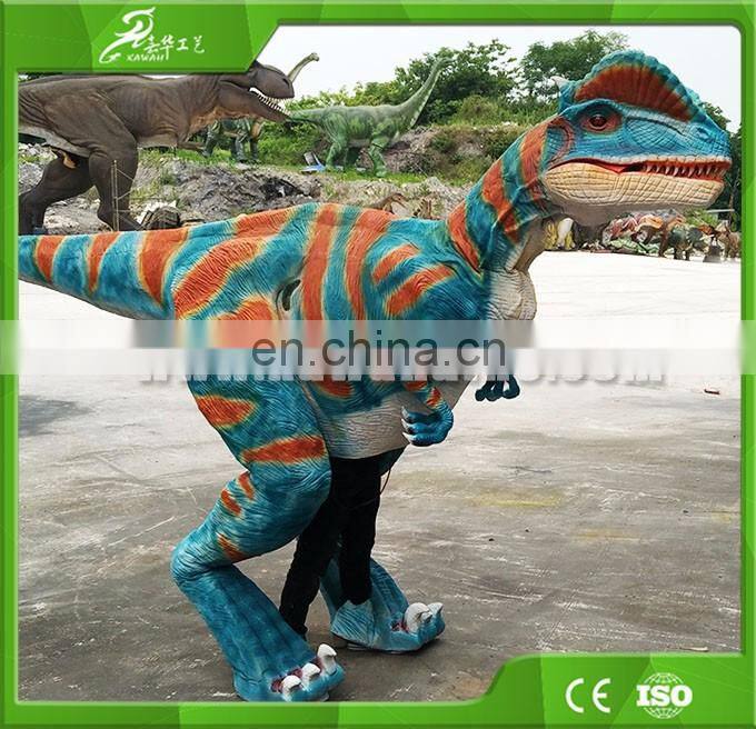 KAWAH Animatronic Adult Life Like Man Riding Dinosaur Costume