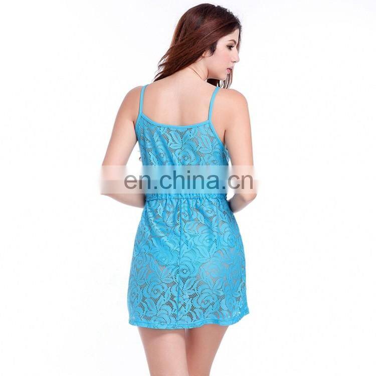 2015 Adjustable shoulders Slim Fit Sexy Women Cover Ups Lace Beachwear