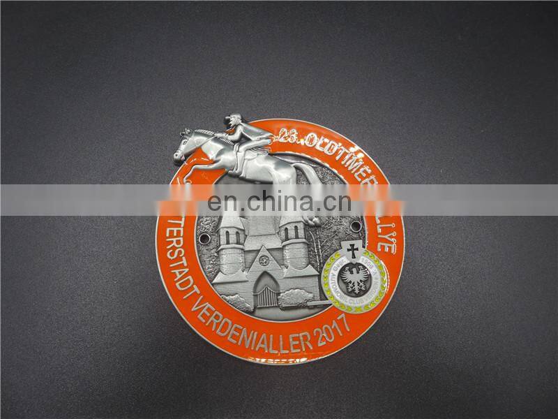 Hot sell die casting sport medallion running medal