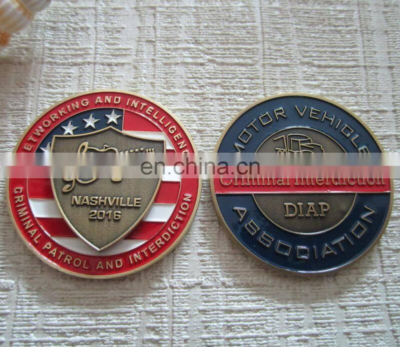 Free sample factory metal memento coin for communicator