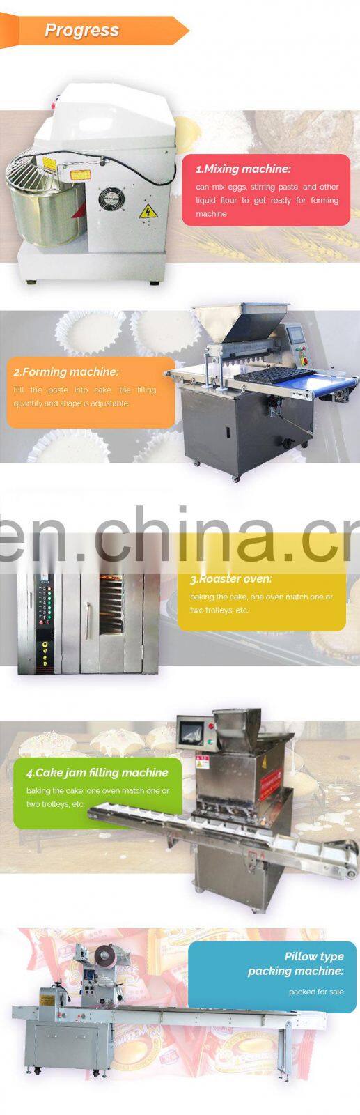 Professional puffs making machine chiffon cake sponge cake production line from China factory