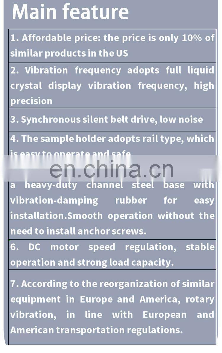Simulate transportation vibration testing machine