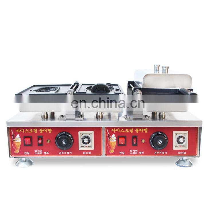 German Thermostat US Heating Pipe commercial taiyaki machine fish waffle maker red snapper fish fried ice cream machine
