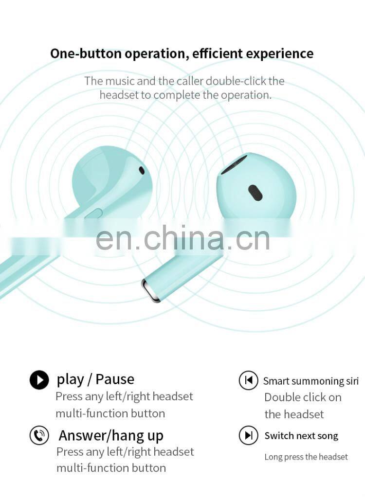Hot In-Ear Sport Earphones Wholesale Portable Blue tooth Headphone Splitter Waterproof TWS Bluetooth Earphone