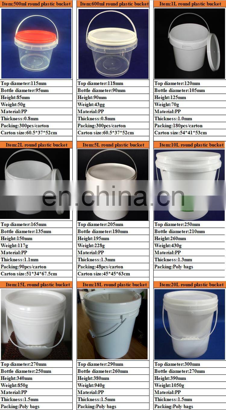 Factory wholesale packaging pail 20L square plastic bucket