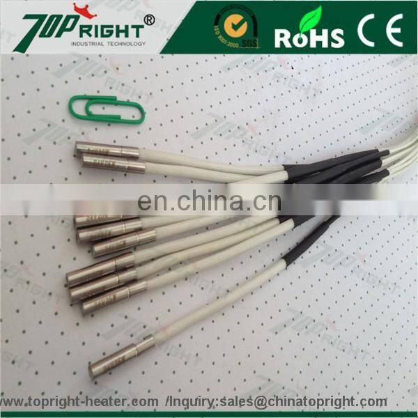 Cartridge heater heating rod with fiber glass wire or pure nickle wire electric heater