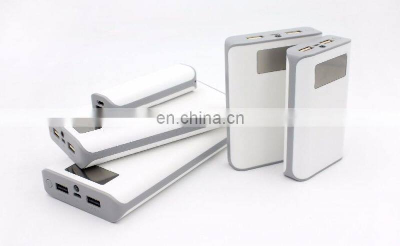 Cheap Fast Charging Two Ports plastic Powerbank oem laser printing logo battery charger gift external charge