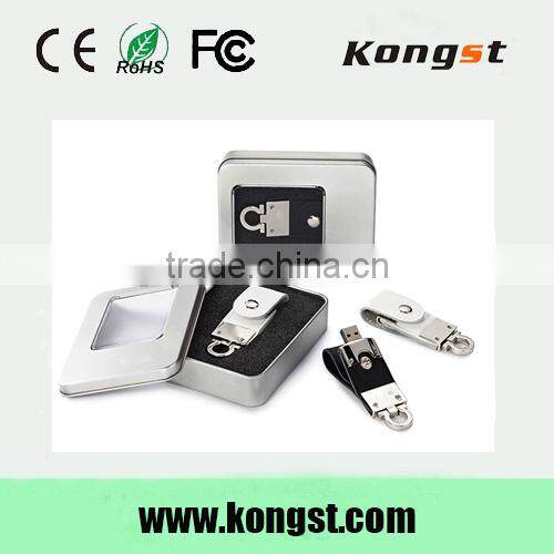 Leather usb drive strobe with usb type c 32MB-64GB capacity