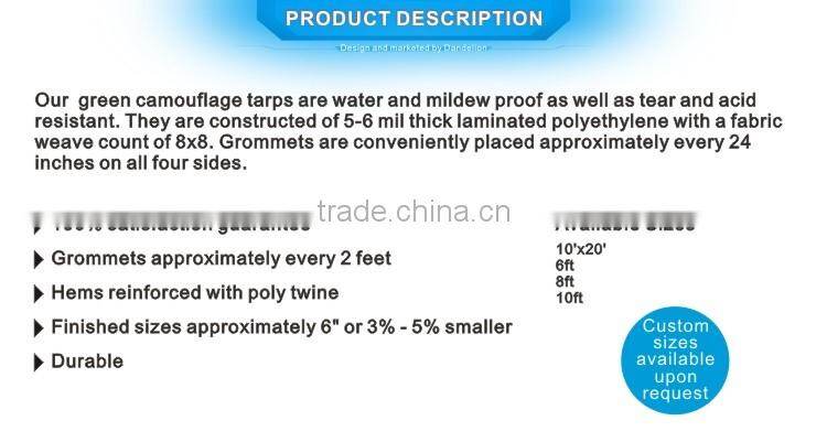 durable camo tarp for road cover