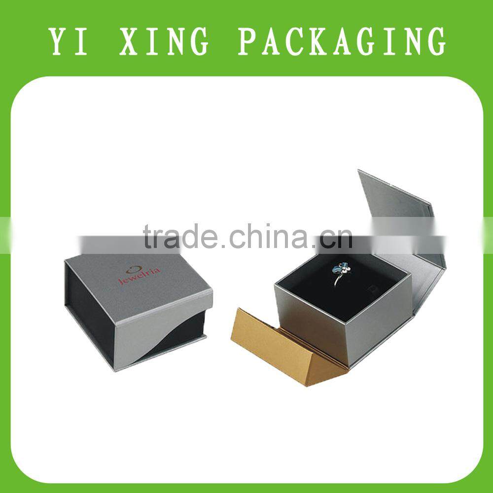 foldable rigid paper jewelry box with magnet closure