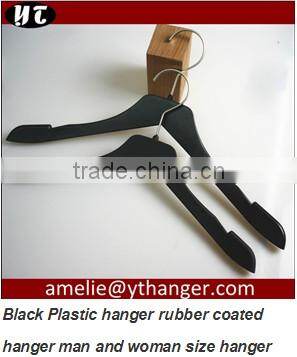 High quality plastic hanger with clips for lady dress and coat