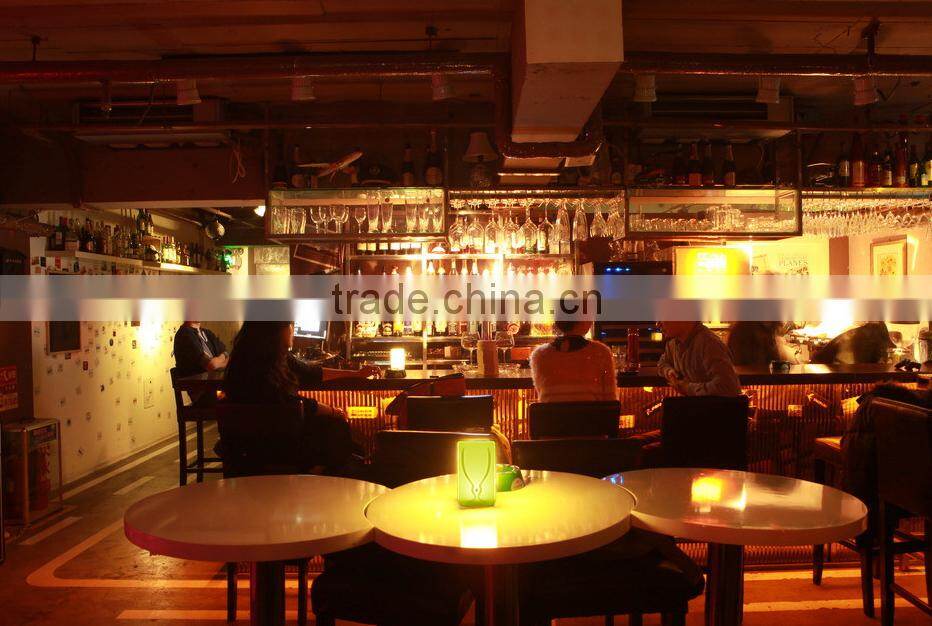 recharging colorful battery operated square led table lamp for bar