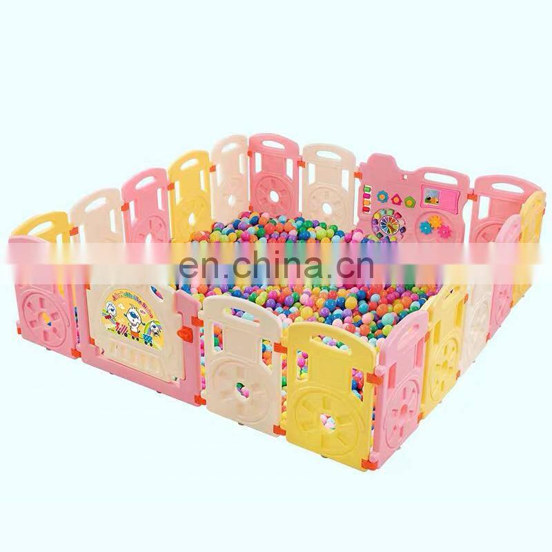 Factory Price Indoor Play Children Cheap Play Yard Kids Portable Foldable Playpen Fence Plastic Baby Playpen for sale