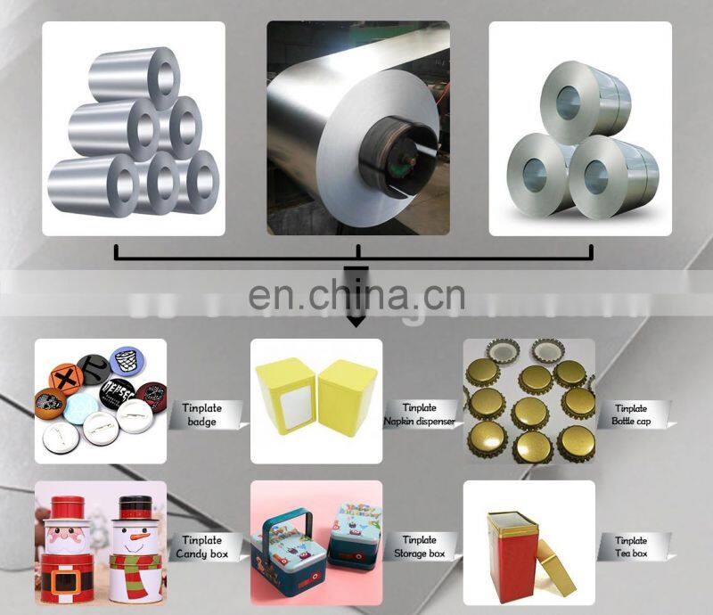 Tinplate sheet T3 T4 5.6/2.8 2.8/2.8 tin coating Electrolytic Tinplate /ETP /Tin plate/coil for lid