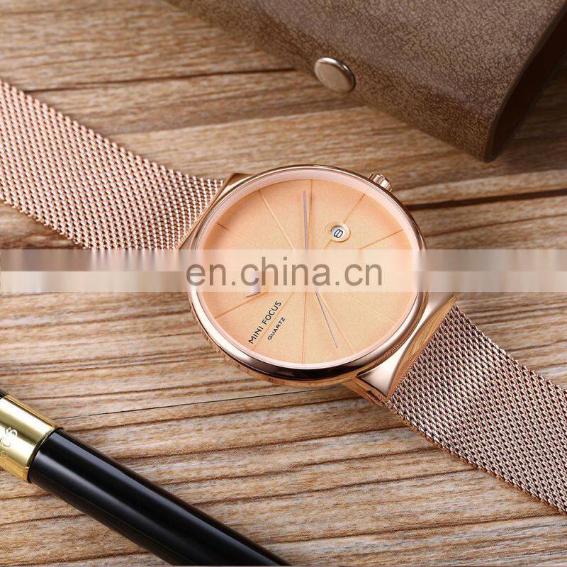 MINI FOCUS MF0176G Men's Auto Date Quartz Fashion Casual Watches