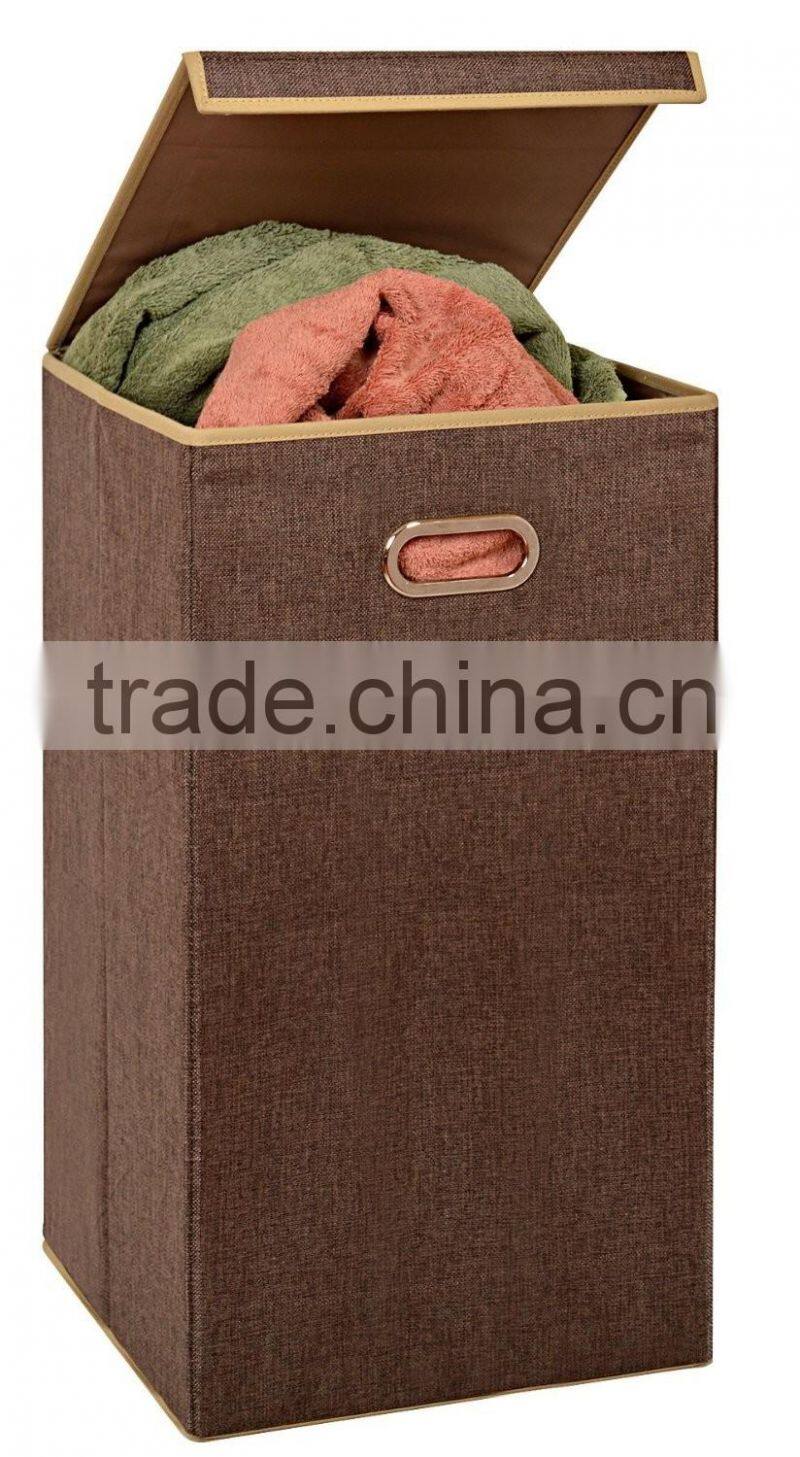 Folding cardboard laundry hamper Collapsible laundry Hamper with Magnetic Lid