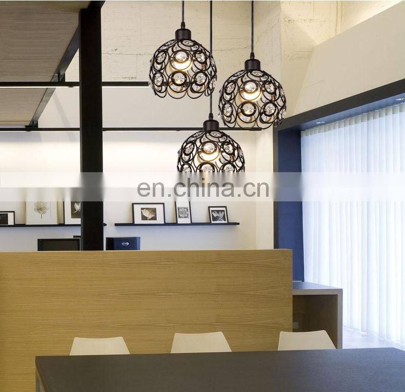 Retro loft industrial iron hanging lights E27 110V 220V LED black pendant lamps for kitchen living room bedroom aisle restaurant