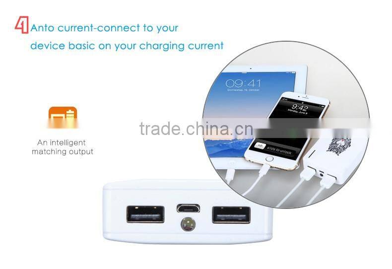 Wholesale colorful charger portable smart power bank 9000mah HS