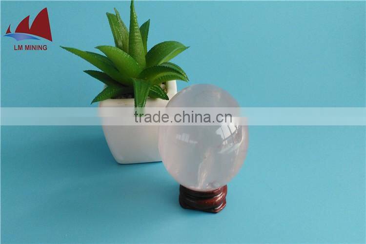 Natural Rose Quartz Crystal Balls + Stands