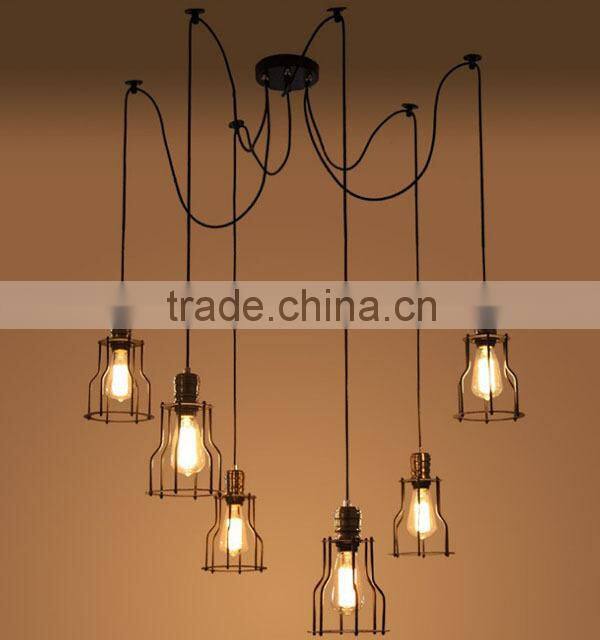 10 Lights Edison Chandelier Light Pendant Lamp