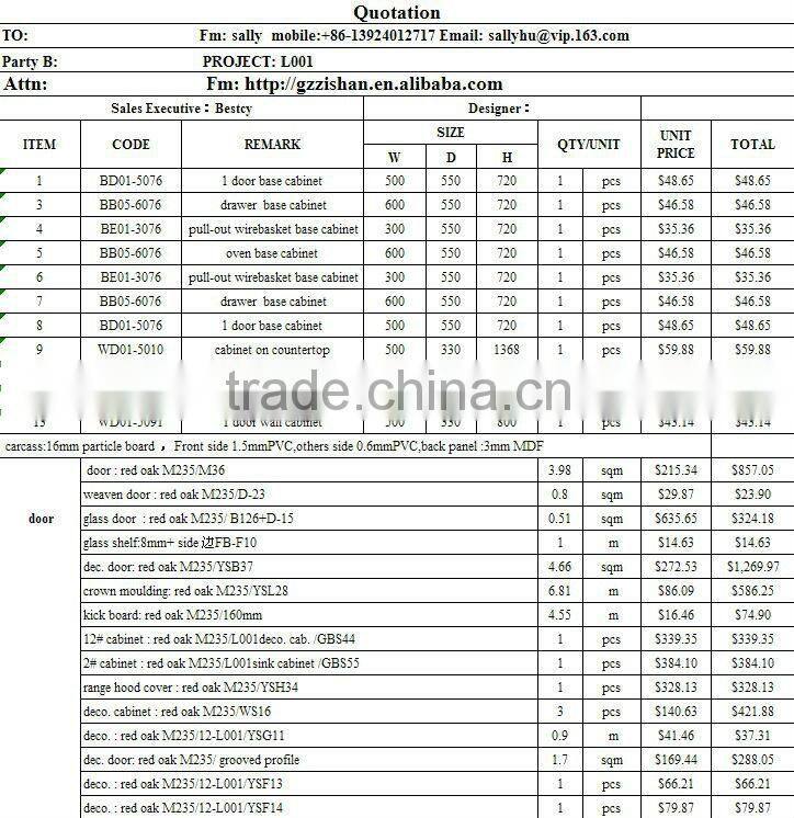 L001 solid wooden kitchen