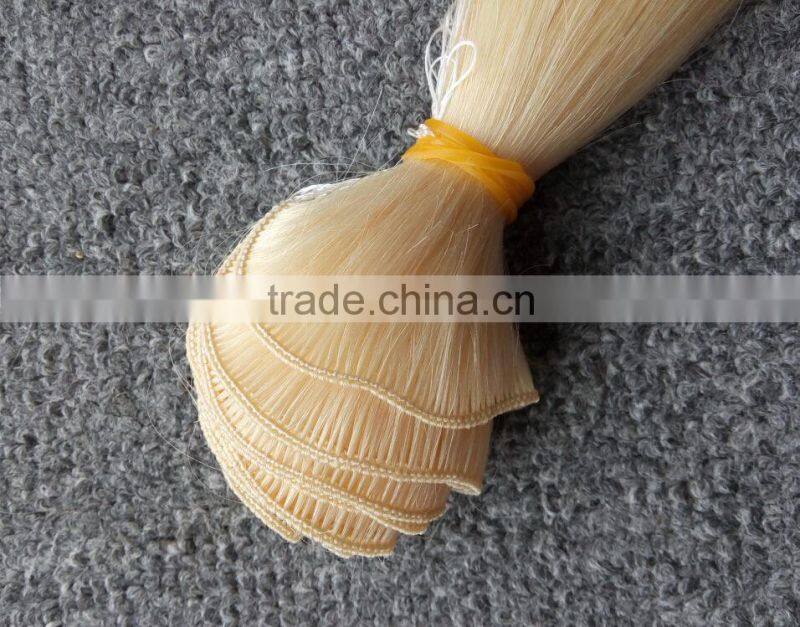 Brazilian Remy human handtied hair with different color and curly