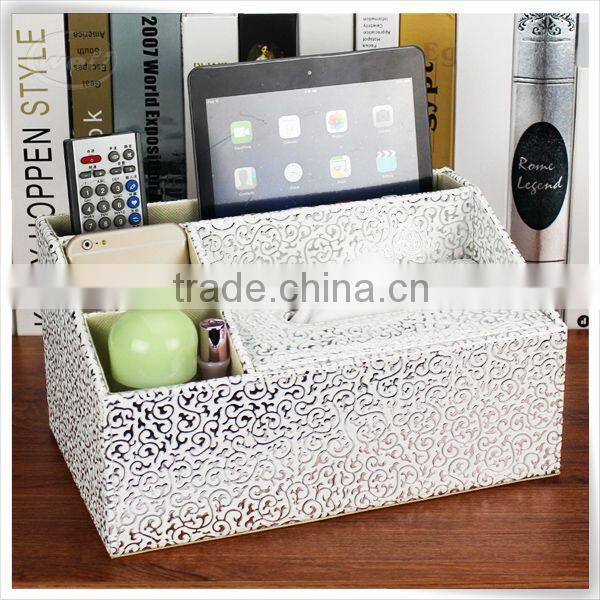Christmas season hot promotion leather toilet paper tissue holder box storage box for home furniture
